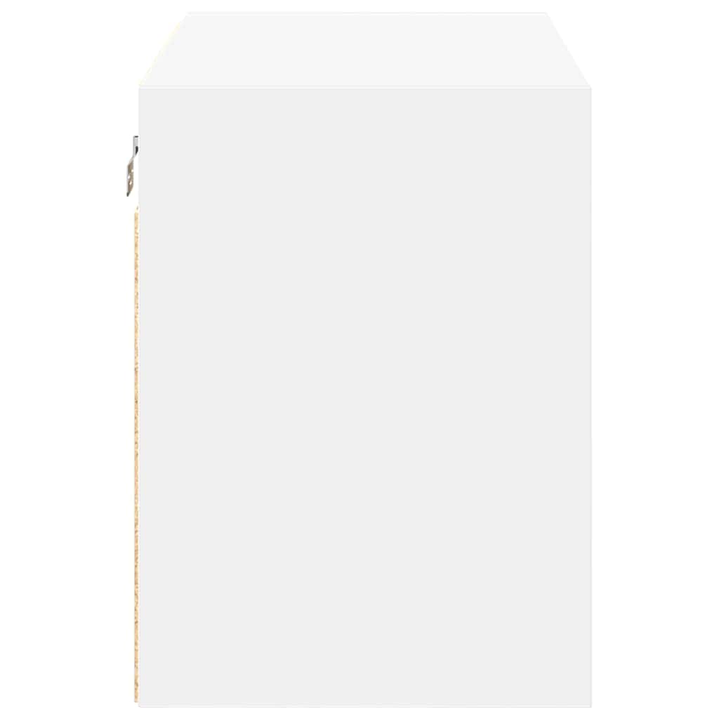 Garage Wall Cabinet White Engineered Wood