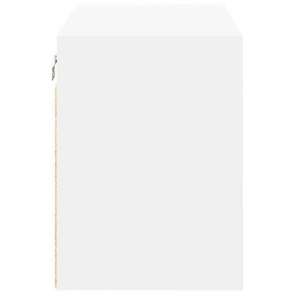 Garage Wall Cabinets 2 pcs White Engineered Wood