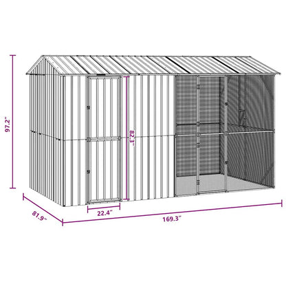 Bird Cage Anthracite 430 x 208 x 247 cm Galvanised steel