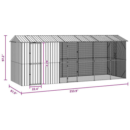 Bird Cage Anthracite 645 x 208 x 247 cm Galvanised steel