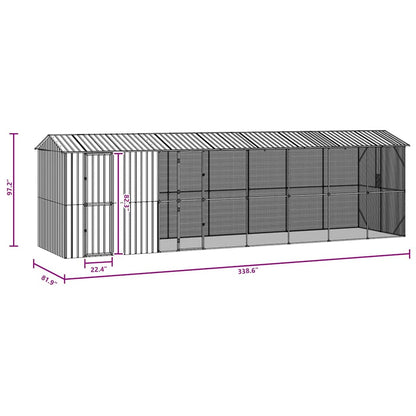 Bird Cage Anthracite 860 x 208 x 247 cm Galvanised steel