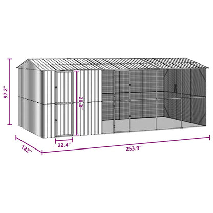 Bird Cage Anthracite 645 x 310 x 247 cm Galvanised steel