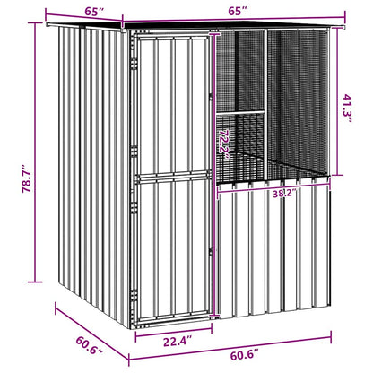 Bird Cage Anthracite 154 x 154 x 200 cm Galvanised steel