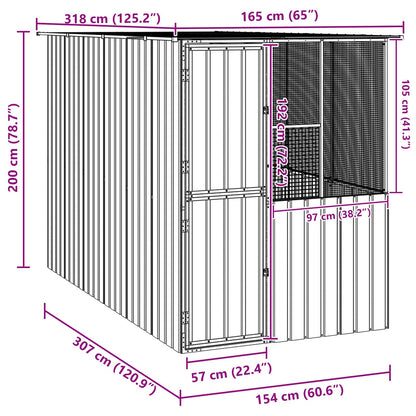 Bird Cage Anthracite 315 x 167 x 200 cm Galvanised steel