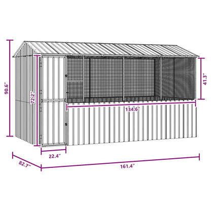 Bird Cage Anthracite 410 x 210 x 230 cm Galvanised steel