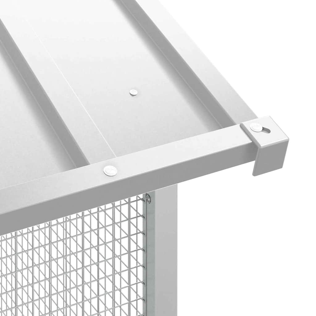 Bird Cage with Storage Grey 215 x 110 x 247 cm Galvanised steel