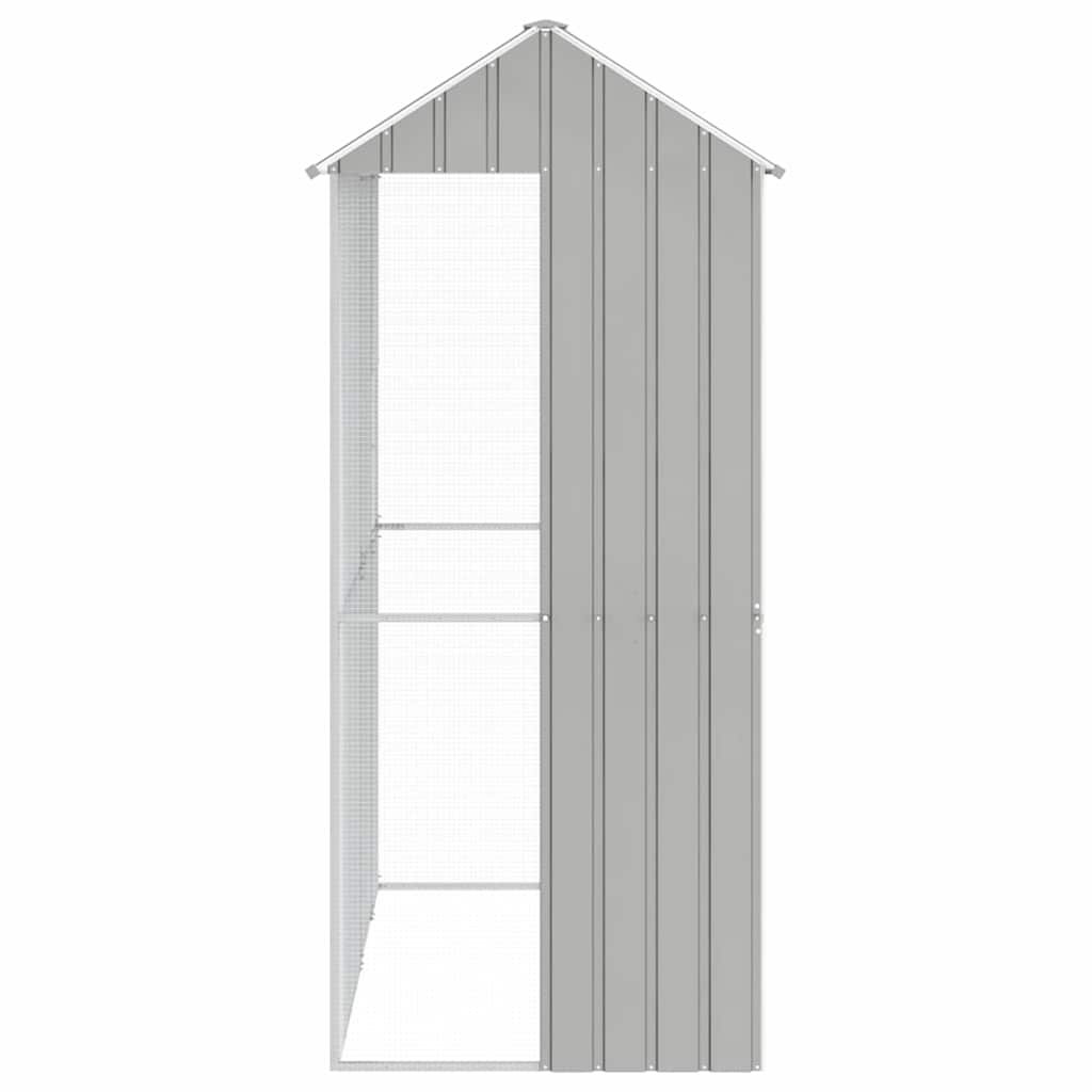 Bird Cage with Storage Grey 215 x 110 x 247 cm Galvanised steel