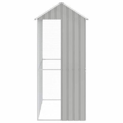 Bird Cage with Storage Grey 215 x 110 x 247 cm Galvanised steel