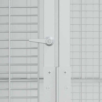 Bird Cage with Storage Grey 215 x 210 x 247 cm Galvanised steel