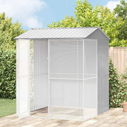Bird Cage with Storage Grey 215 x 210 x 247 cm Galvanised steel