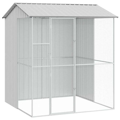 Bird Cage with Storage Grey 215 x 210 x 247 cm Galvanised steel