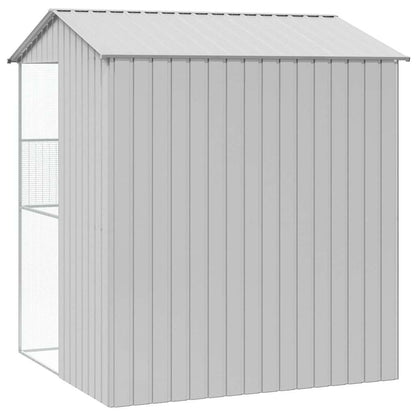 Bird Cage with Storage Grey 215 x 210 x 247 cm Galvanised steel