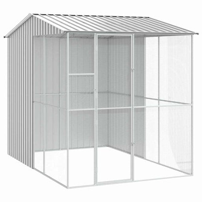 Bird Cage with Storage Grey 215 x 310 x 247 cm Galvanised steel