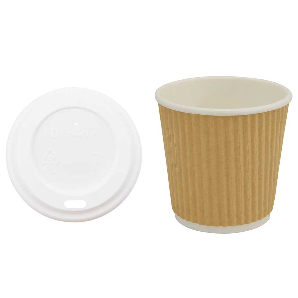 Paper Coffee Cups with Lids 1000 pcs 4oz 100ml