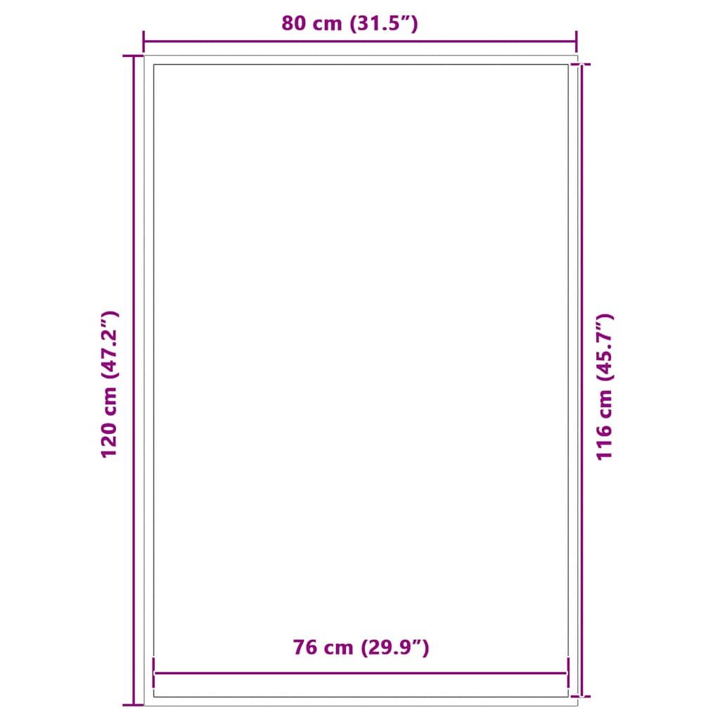 Doormat Black 80x120 cm