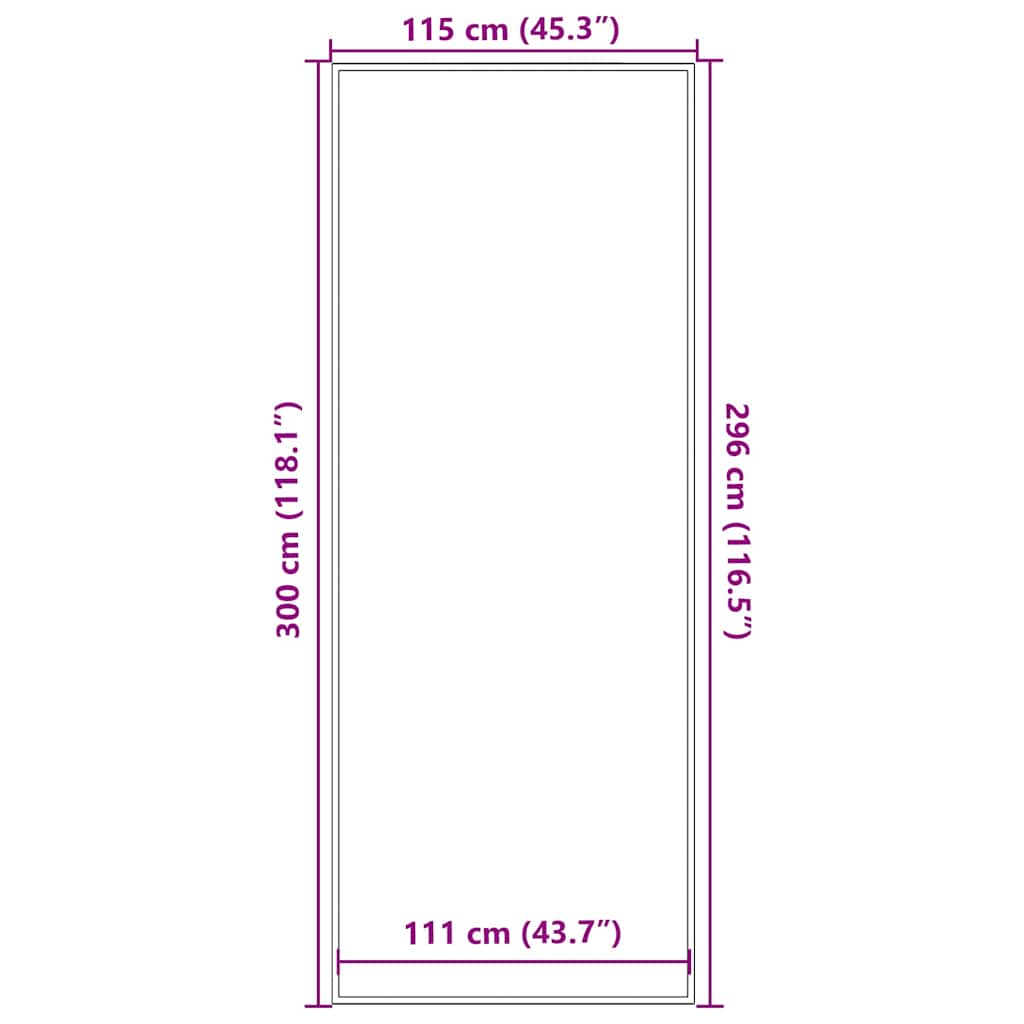 Doormat Blue 115x300 cm