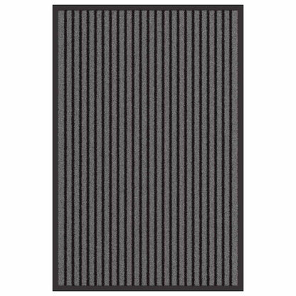 Doormat Striped Black and Grey 60 x 90 cm Polypropylene and PVC