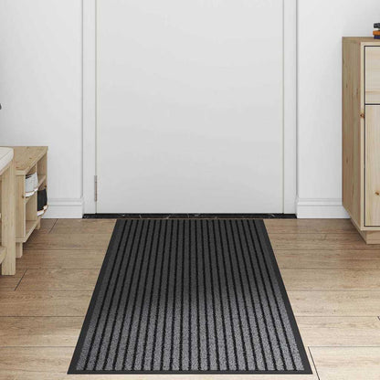 Doormat Black and Grey 60 x 150 cm Polypropylene and PVC