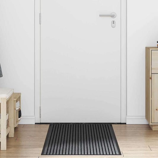 Doormat Black and Grey 60 x 150 cm Polypropylene and PVC