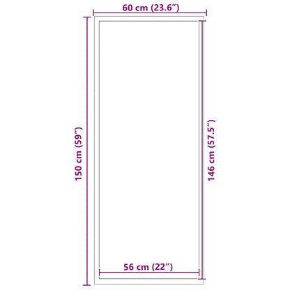 Doormat Black and Grey 60 x 150 cm Polypropylene and PVC