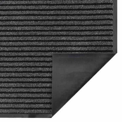 Doormat Black and Grey 60 x 180 cm Polypropylene and PVC