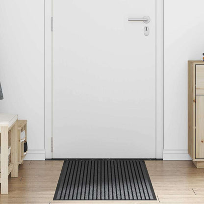 Doormat Black and Grey 60 x 180 cm Polypropylene and PVC