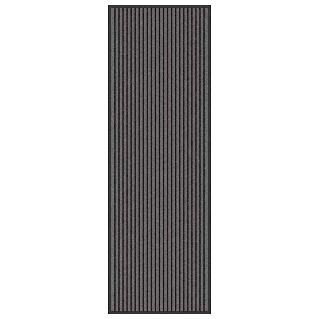 Doormat Black and Grey 60 x 180 cm Polypropylene and PVC