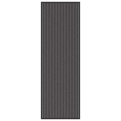 Doormat Black and Grey 60 x 180 cm Polypropylene and PVC