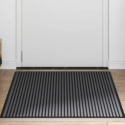 Doormat Black and Grey 80 x 120 cm Polypropylene and PVC