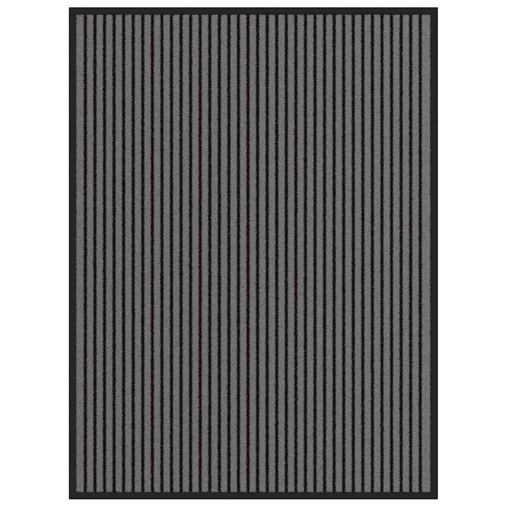 Doormat Stripe Black and Grey 90x120 cm