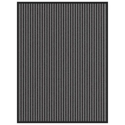 Doormat Stripe Black and Grey 90x120 cm