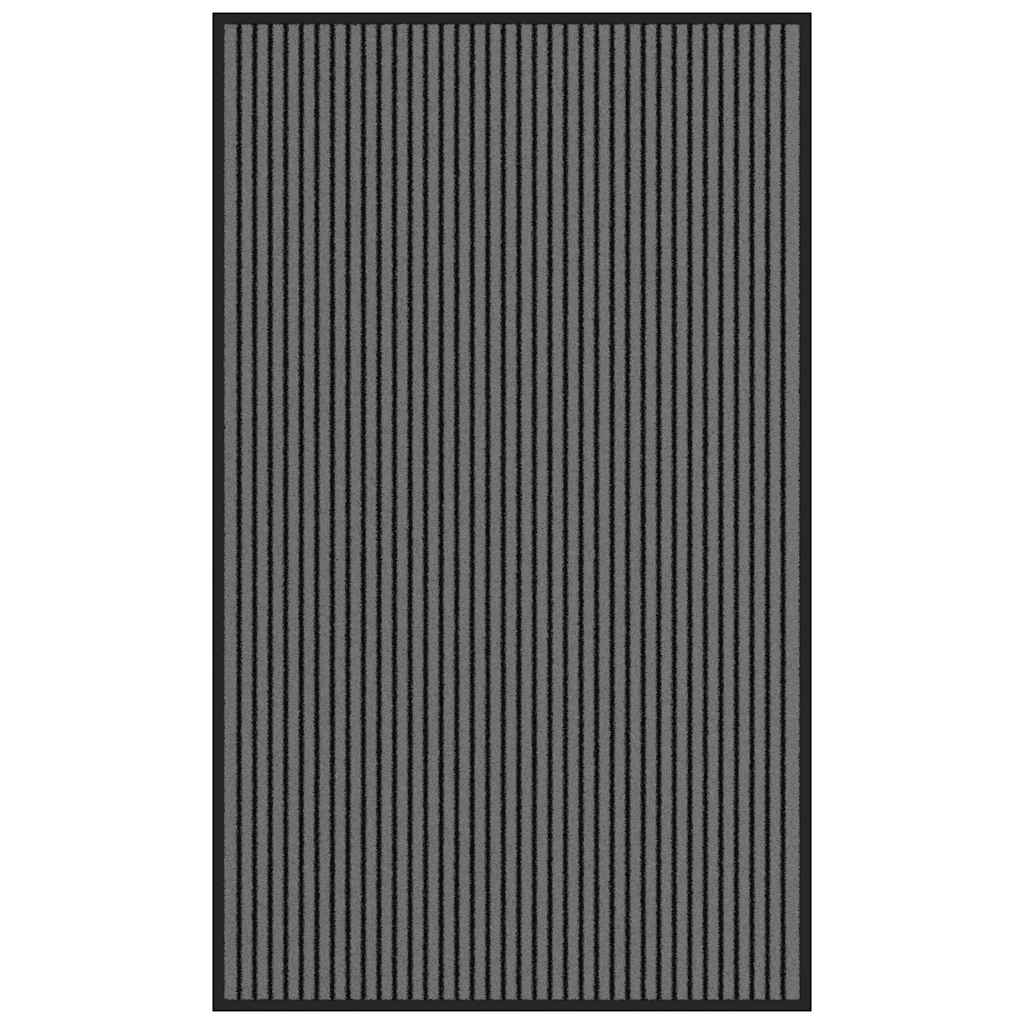 Doormat Stripe Black and Grey 90x150 cm