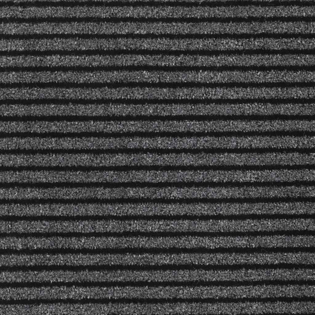Doormat Stripe Black and Grey 90x150 cm