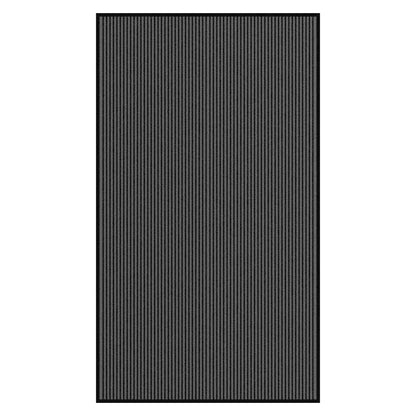 Doormat Stripe Black and Grey 115x200 cm