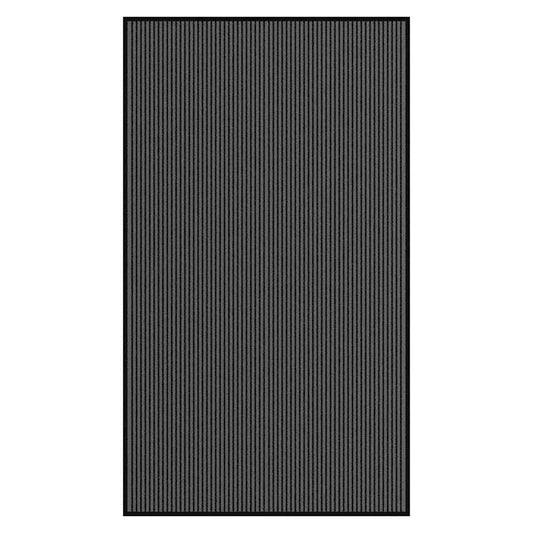 Doormat Stripe Black and Grey 115x200 cm