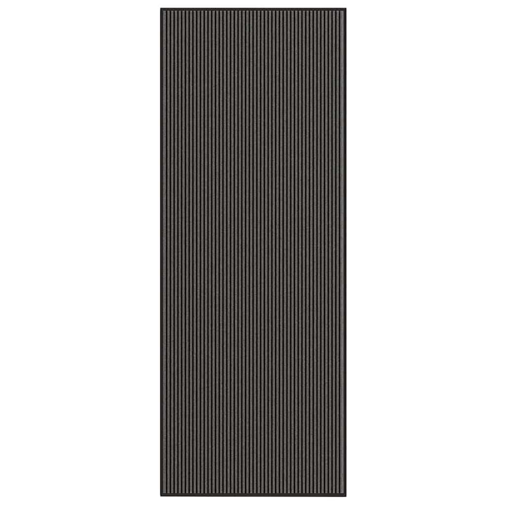 Doormat Stripe Black and Grey 115x300 cm