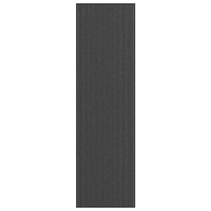 Doormat Stripe Black and Grey 115x400 cm