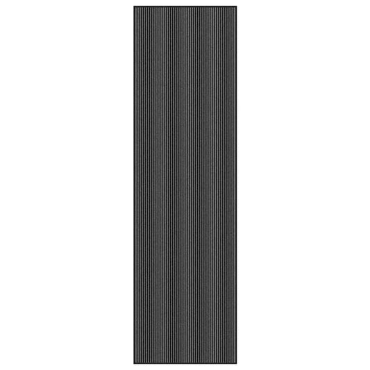 Doormat Stripe Black and Grey 115x400 cm