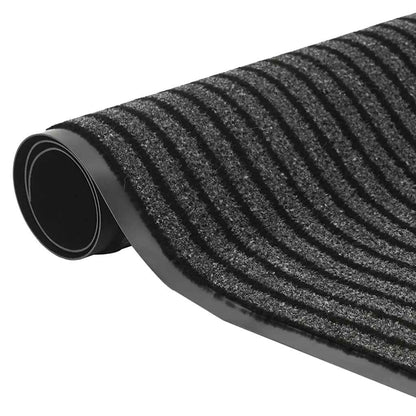 Doormat Stripe Black and Grey 115x400 cm