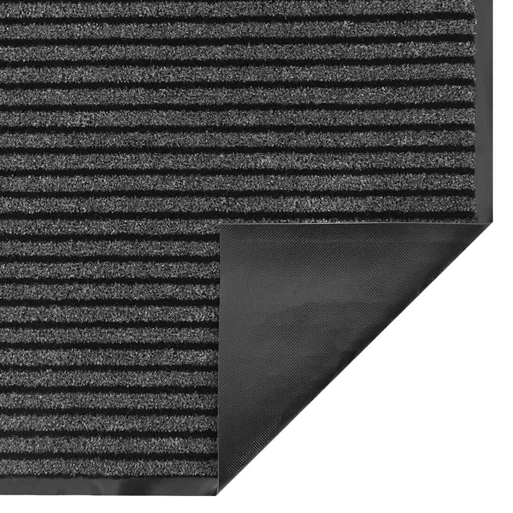 Doormat Stripe Black and Grey 115x400 cm