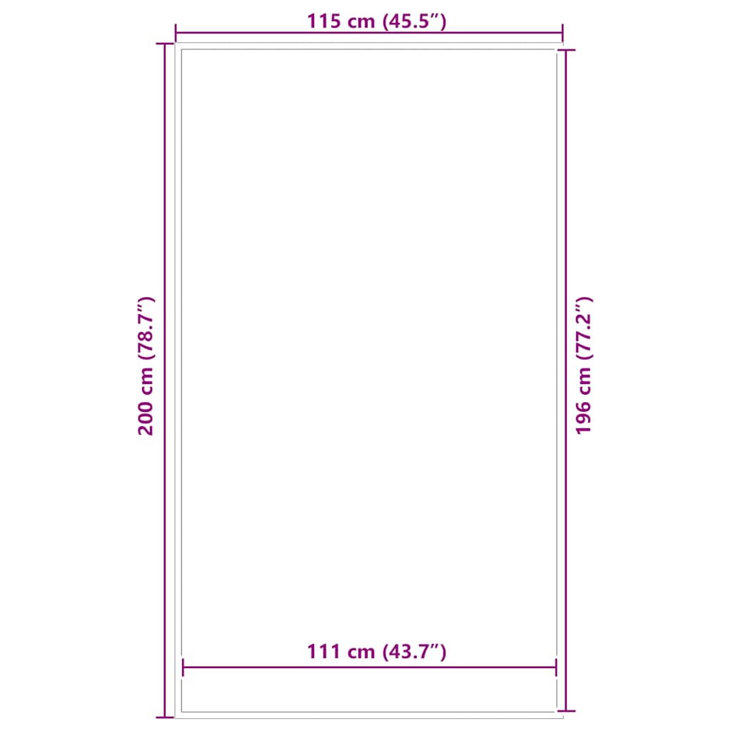 Doormat Black 115x200 cm