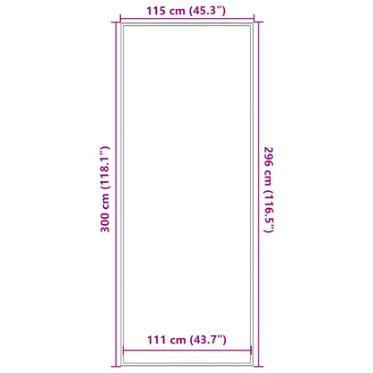 Doormat Anthracite 115x300 cm