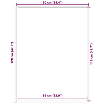 Doormat Brown 90x120 cm