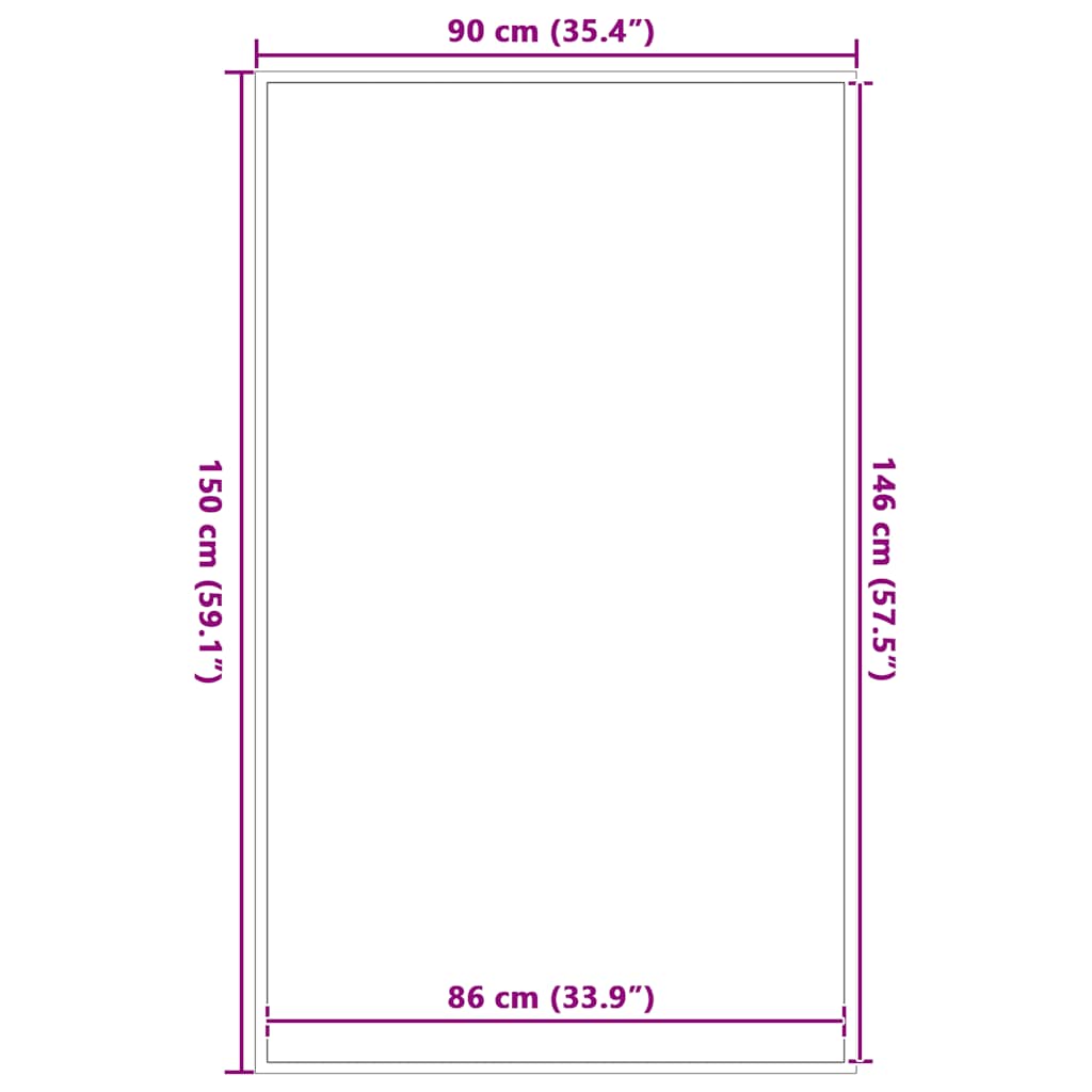 Doormat Brown 90x150 cm