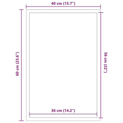 Doormat Grey 40x60 cm