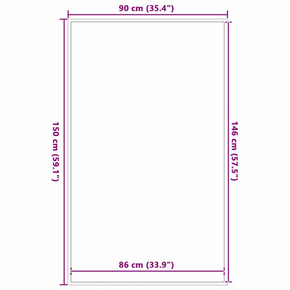 Doormat Grey 90x150 cm