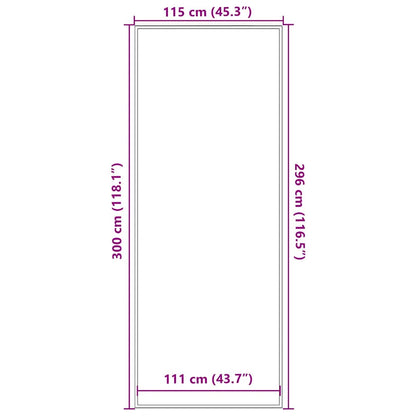 Doormat Grey 115x300 cm