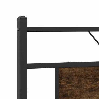 Bed Frame without Mattress Smoked Oak 183x213 cm Engineered Wood