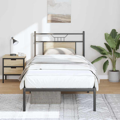 Bed Frame without Mattress Sonoma Oak 90x190 cm Single Engineered Wood