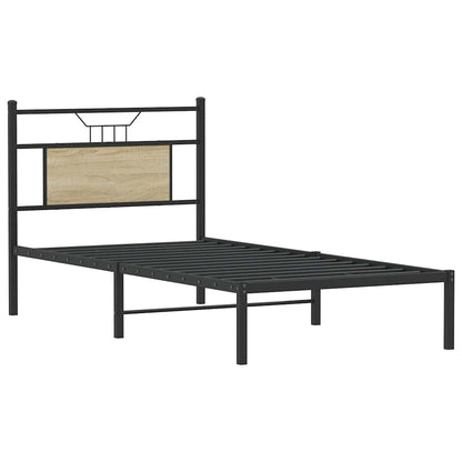 Bed Frame without Mattress Sonoma Oak 90x200 cm Engineered Wood